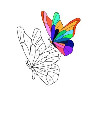 Digital Download Butterfly Stained Glass Pattern, Modern Suncatcher, Diy Stained Glass