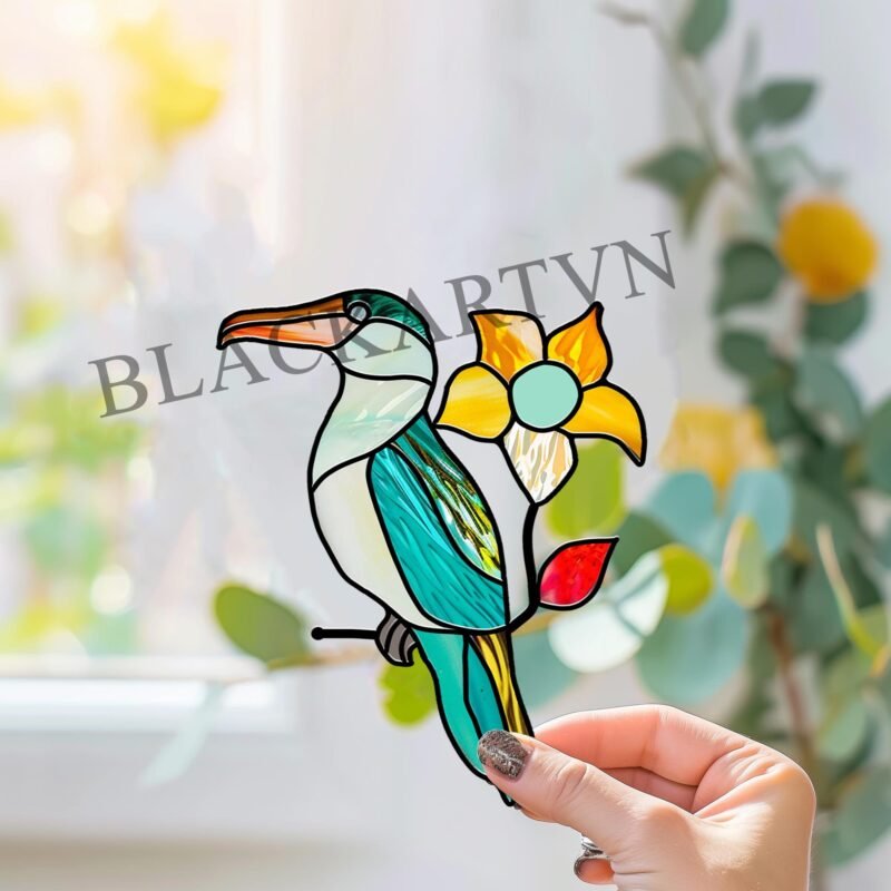 Digital Download Albatross-D02,Stained Glass Pattern,Modern Suncatcher,Diy Stained Glass,Easy art Hobby License Beginner to Intermediate