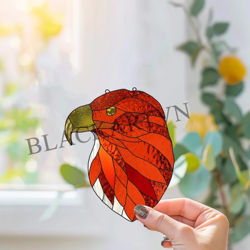 Digital Download Bald Eagle-T01,Stained Glass Pattern,Modern Suncatcher,Diy Stained Glass,Easy art Hobby License Beginner to Intermediate - Image 2
