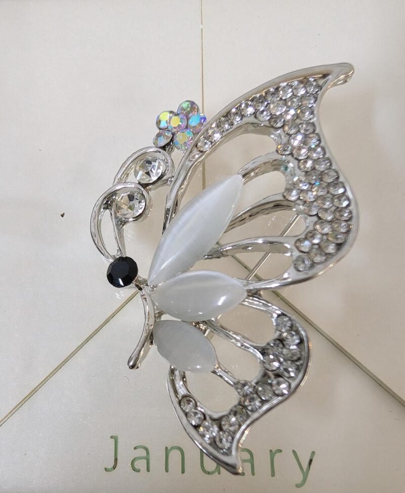 Brooch 5 Vintage Style Crystal Butterfly Brooch Perfect for Any Outfit - Image 2