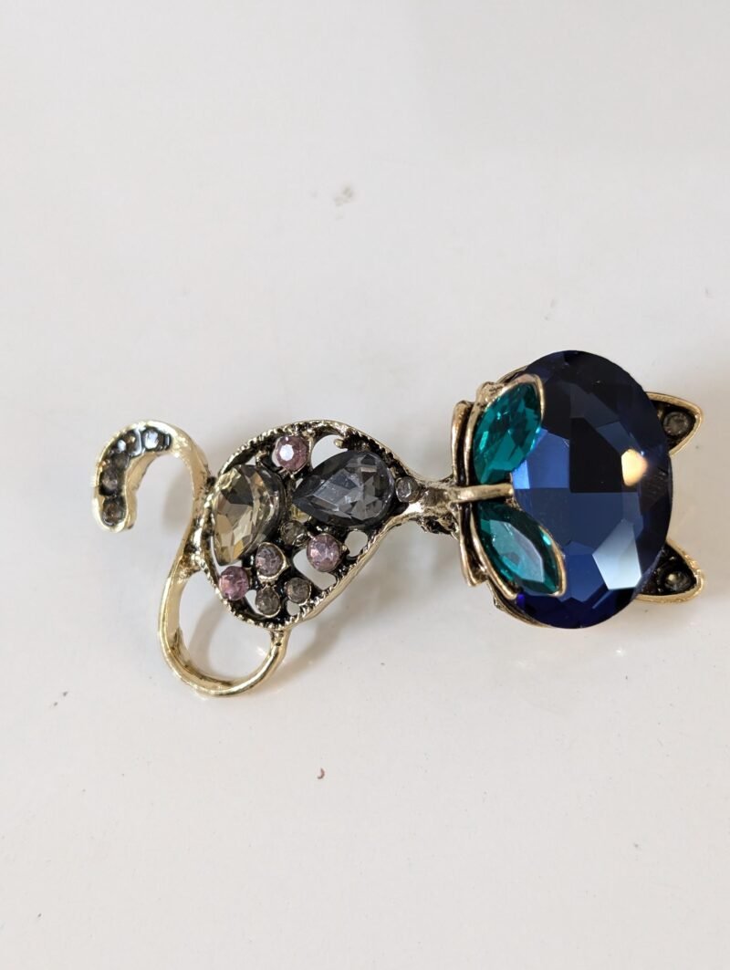 Brooch 12 Adorable Crystal Cat Brooch Trendy Fashion - Image 2