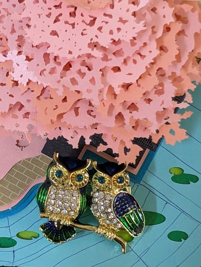 Brooch 13 Fashion Crystal Owl Brooch Elegant Statement Piece - Image 3
