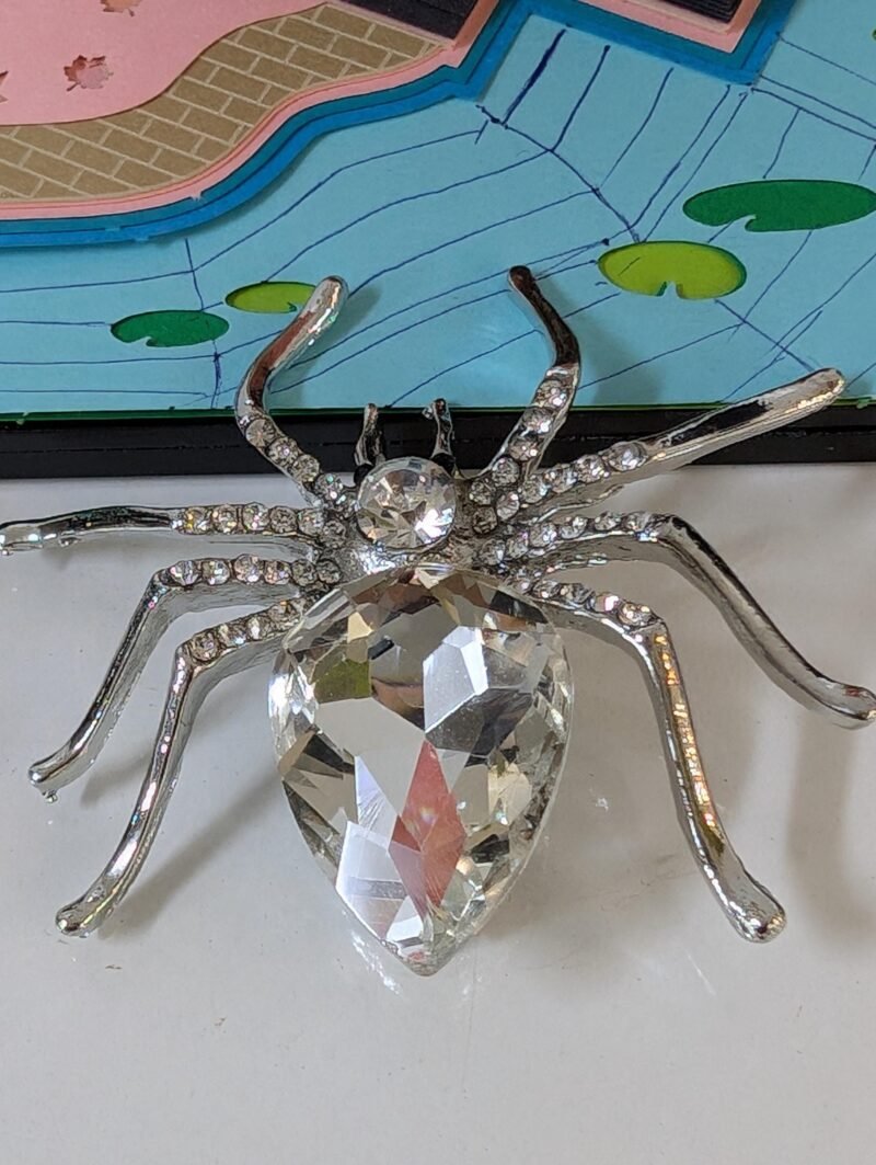 Brooch 23 Stylish Large Spider Brooch Retro Crystal Insect Jewelry - Image 6
