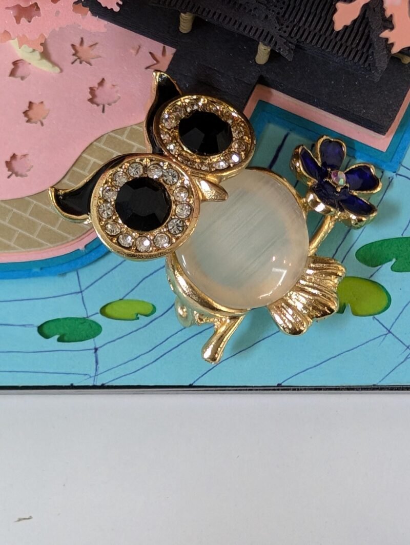 Brooch 24 Elegant Crystal Owl Brooch High-End Fashion for Men and Women - Image 2