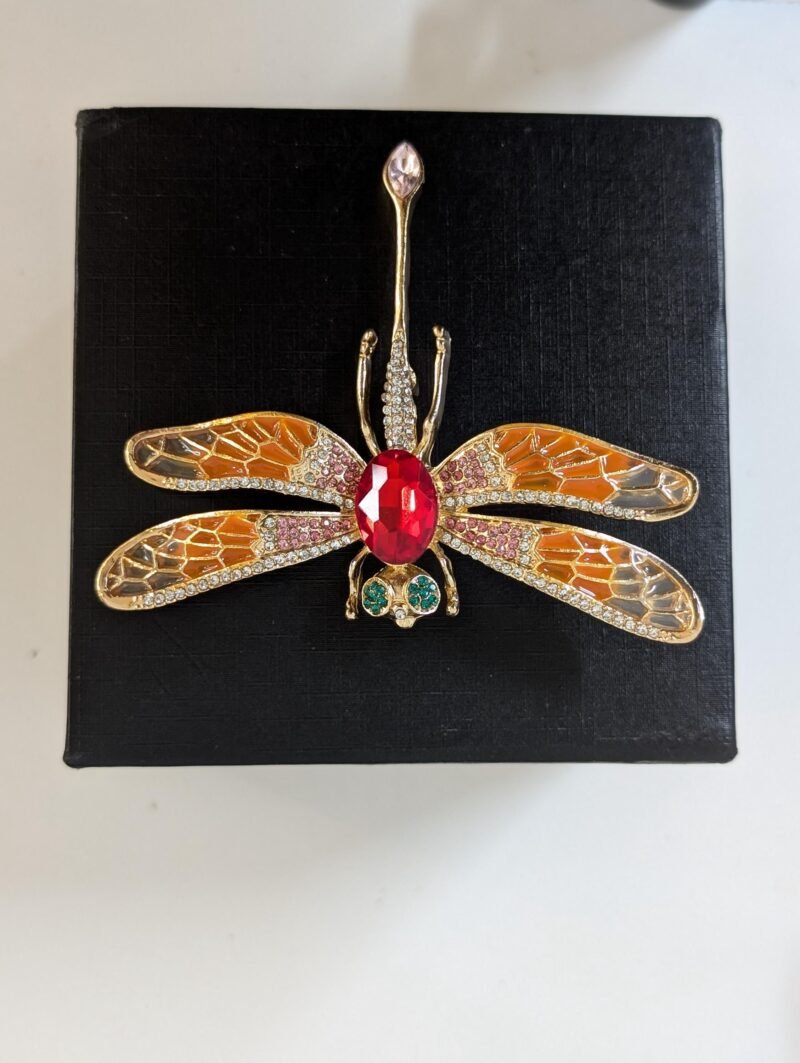Brooch 30 Trendy Dragonfly with Unique Gemstone Details - Image 7
