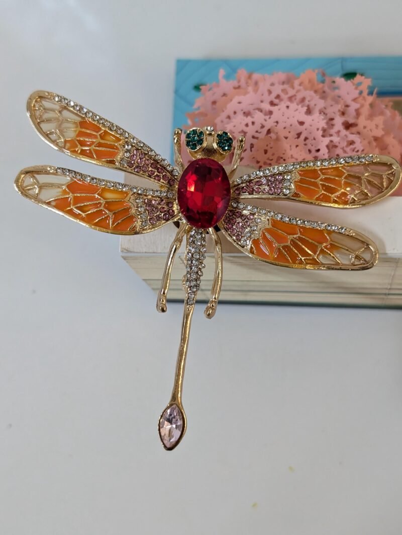 Brooch 30 Trendy Dragonfly with Unique Gemstone Details - Image 3