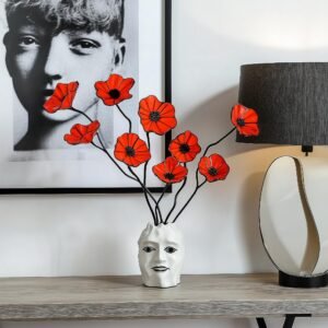 Digital Download Poppy flower T03 Stained Glass Pattern, Modern Suncatcher, Diy Stained Glass