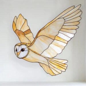 Digital Download Humming OWL T02,  Stained Glass Pattern Modern Suncatcher Diy Easy art Hobby License Beginner to Intermediate stain glass