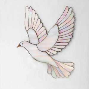 Digital Download white dove T039,  Stained Glass Pattern Modern Suncatcher Diy Easy art Hobby License Beginner to Intermediate stain glass