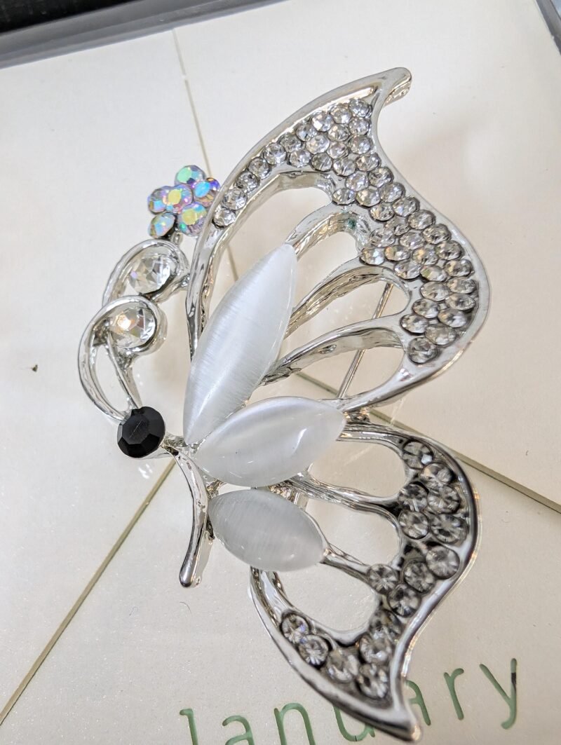 Brooch 5 Vintage Style Crystal Butterfly Brooch Perfect for Any Outfit - Image 5