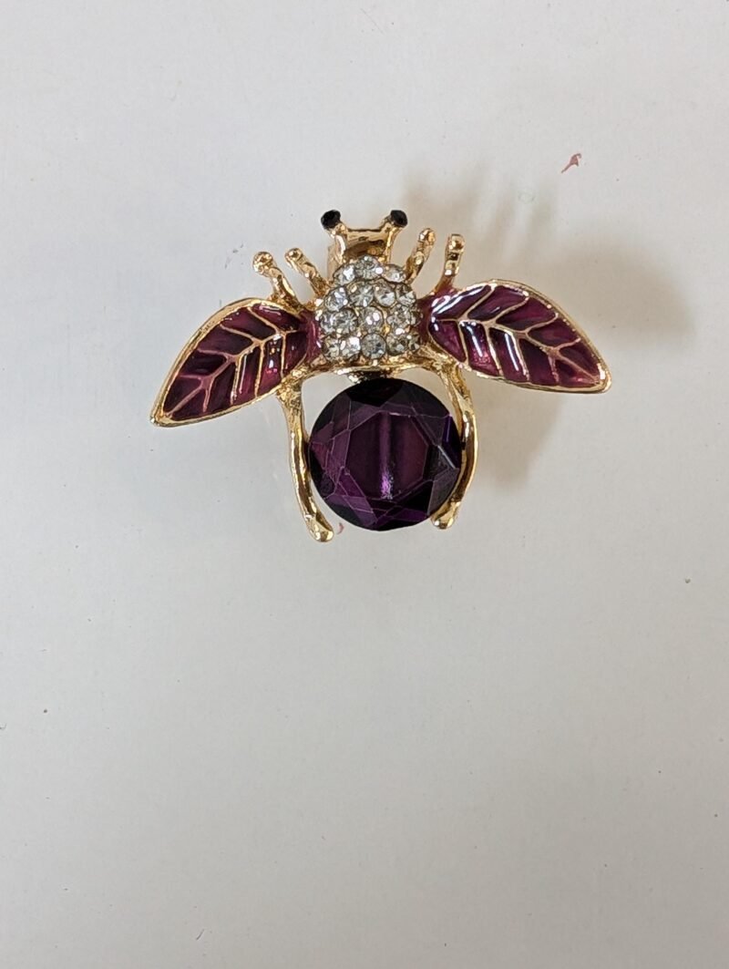 Brooch 6 Fashionable Crystal Insect Brooch Dazzling and Eye Catching