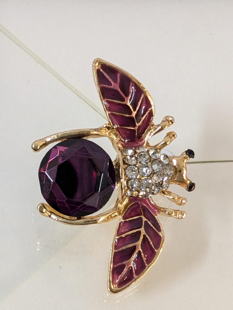 Brooch 6 Fashionable Crystal Insect Brooch Dazzling and Eye Catching - Image 4