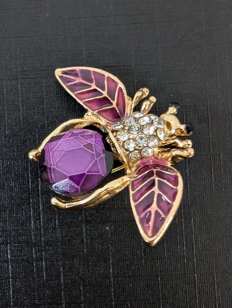 Brooch 6 Fashionable Crystal Insect Brooch Dazzling and Eye Catching - Image 2