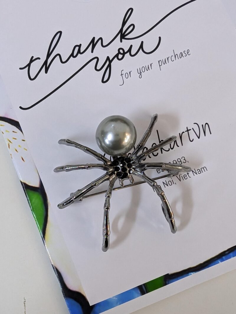 Brooch 7 Unique Black Spider Brooch Bold Statement Pin - Image 2