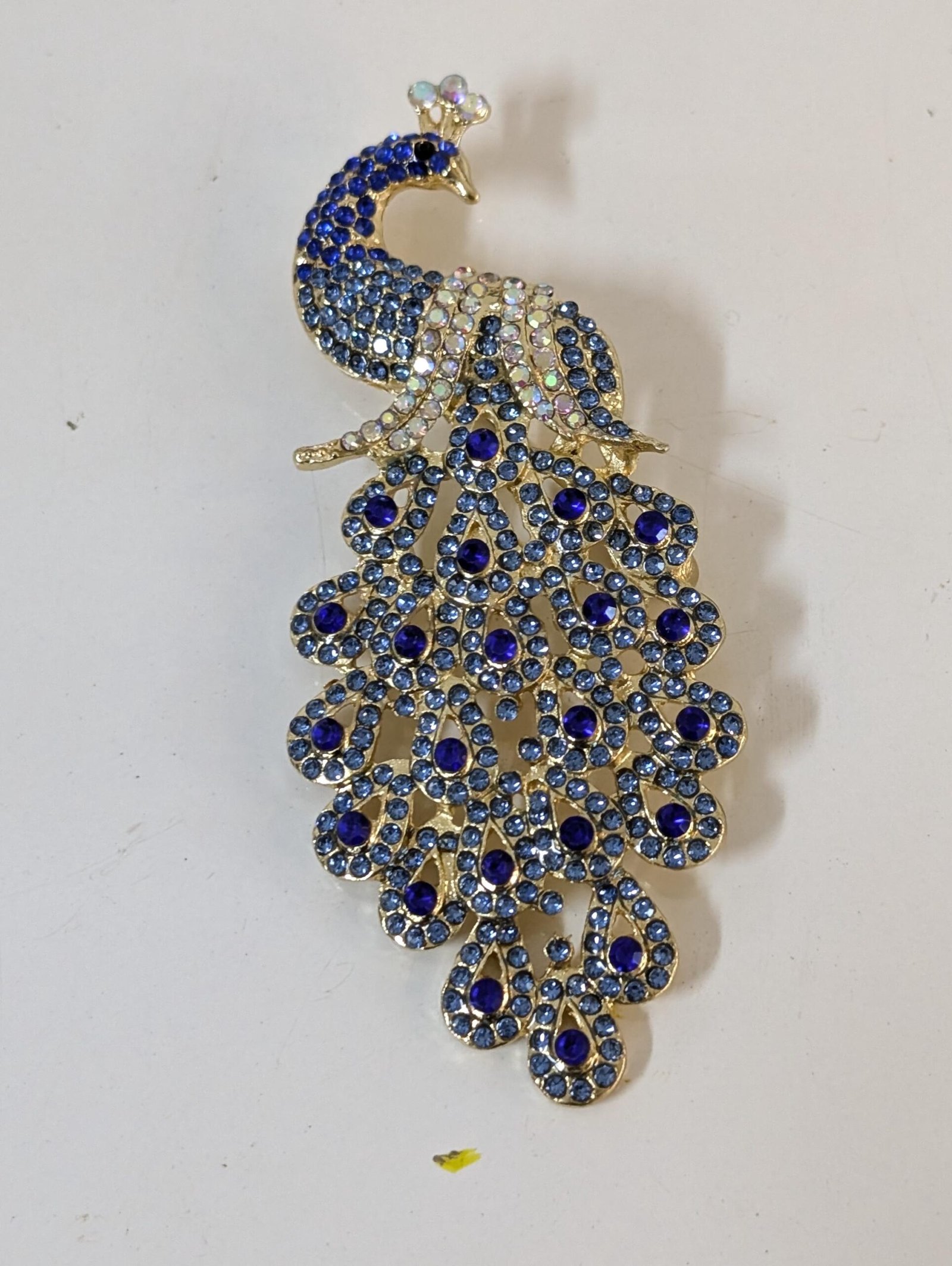 Brooch 11 Sapphire Blue Peacock Brooch Luxurious and Stunning - Image 6