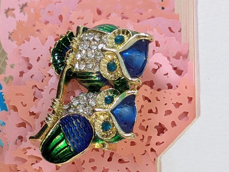 Brooch 13 Fashion Crystal Owl Brooch Elegant Statement Piece - Image 4