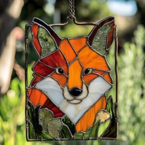 Digital Download Red Fox-D02,Stained Glass Pattern,Modern Suncatcher,Diy Stained Glass,Easy art Hobby License Beginner to Intermediate