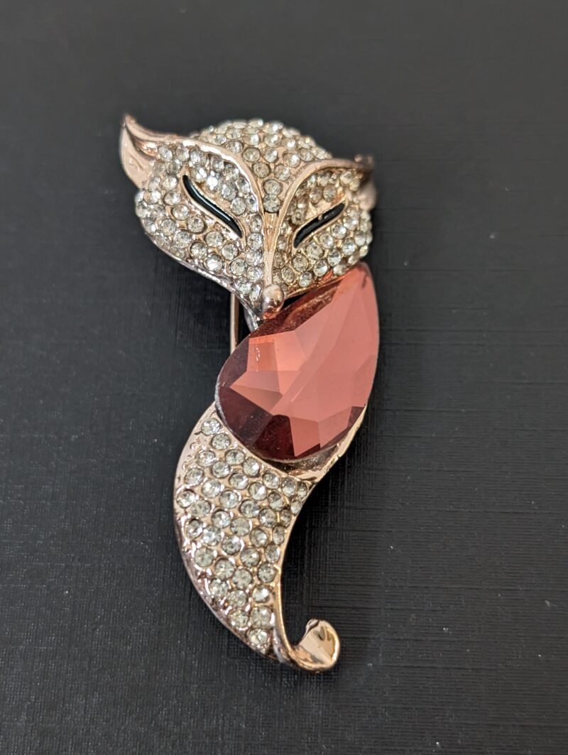 Brooch 27 Full Crystal Fox Brooch Trendy fox Fashion Accessory