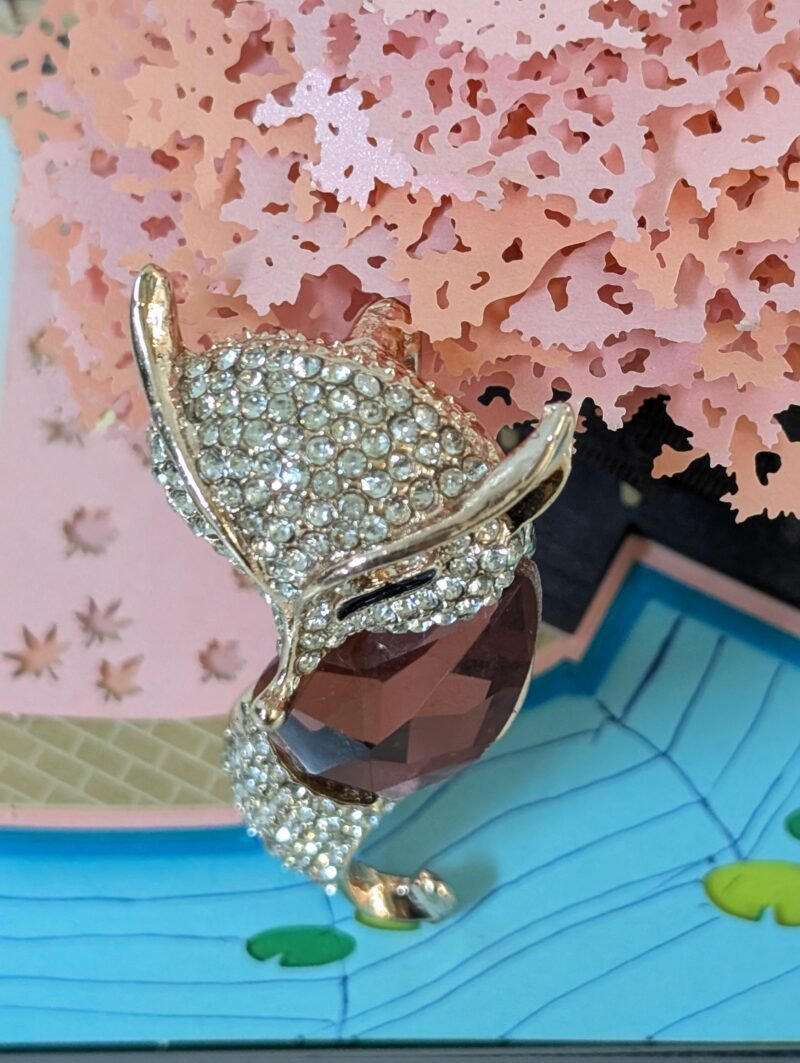 Brooch 27 Full Crystal Fox Brooch Trendy fox Fashion Accessory - Image 3