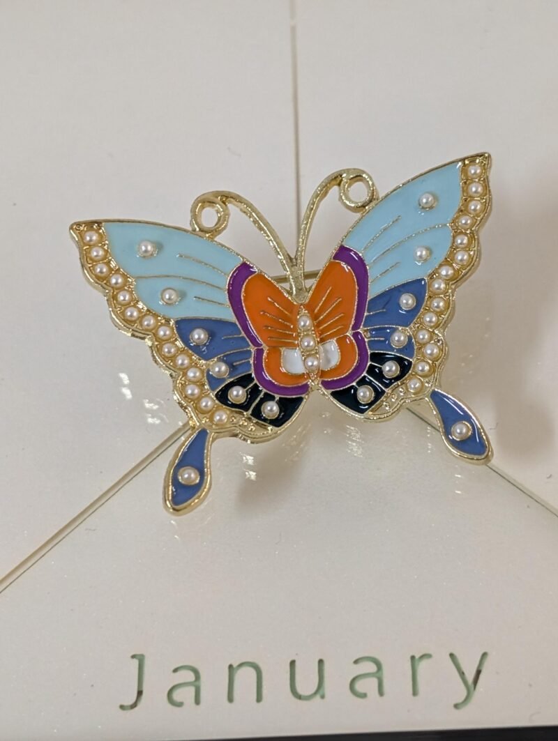 Brooch 29 Vintage Butterfly Brooch with Crystal Embellishments Fashionable Accessory for Women - Image 3