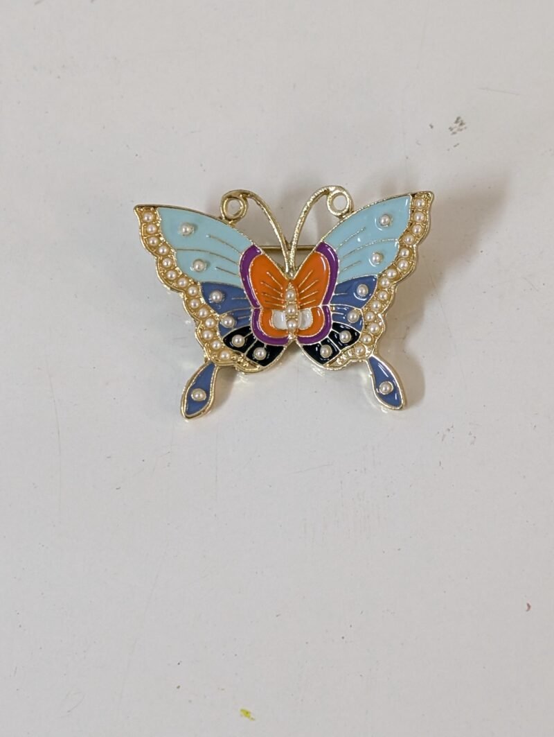 Brooch 29 Vintage Butterfly Brooch with Crystal Embellishments Fashionable Accessory for Women - Image 2