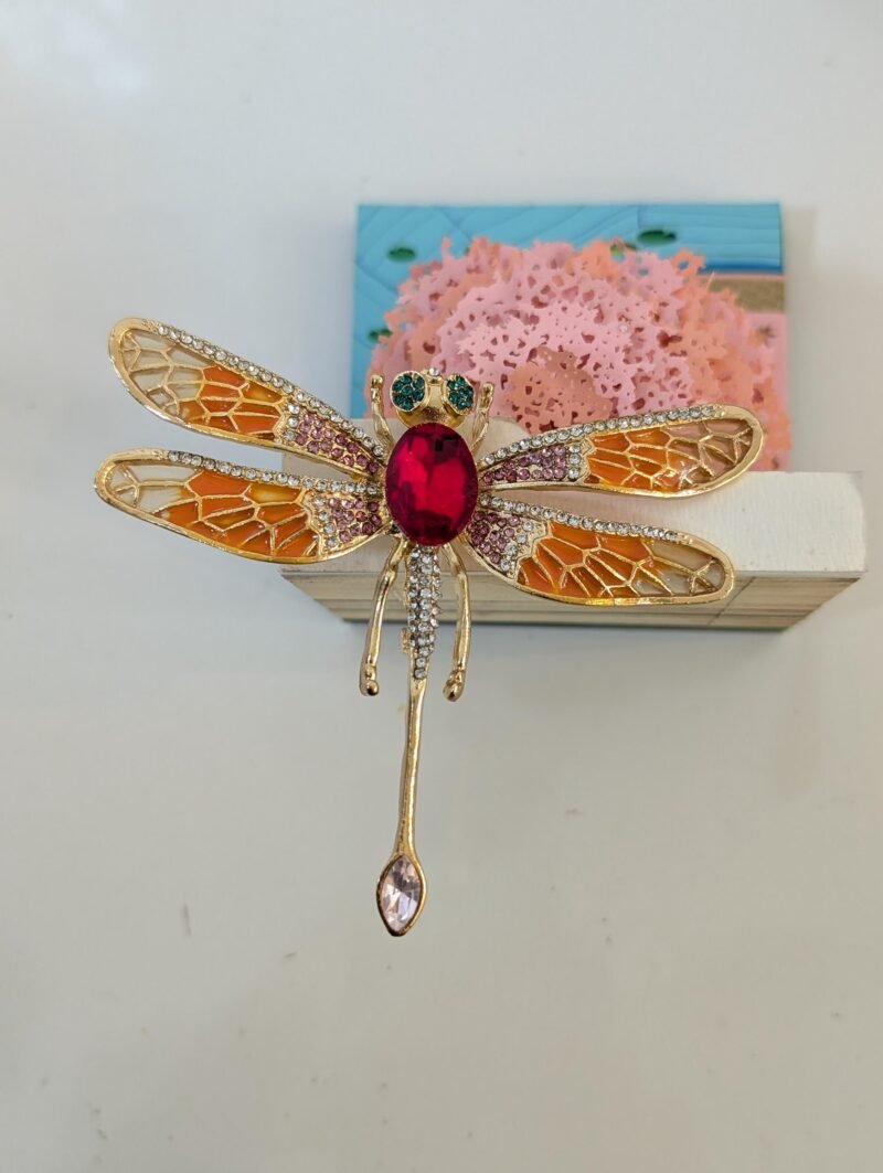 Brooch 30 Trendy Dragonfly with Unique Gemstone Details - Image 2
