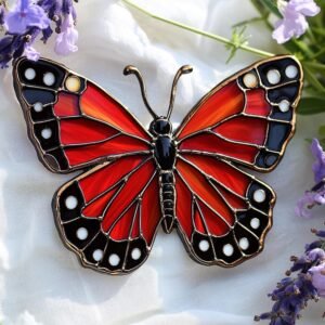 Digital Download Butterfly T02 Stained Glass Pattern, Modern Suncatcher, Diy Stained Glass