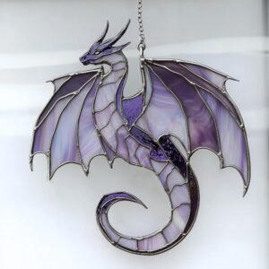Digital Download Dragon Stained Glass Pattern T02 Stained Glass Pattern, Modern Suncatcher, Diy Stained Glass
