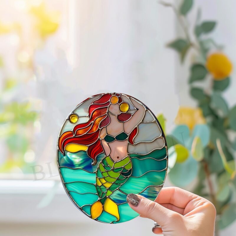 Digital Download Poppy Ariel V1 Stained Glass Pattern, Modern Suncatcher, Diy Stained Glass - Image 4