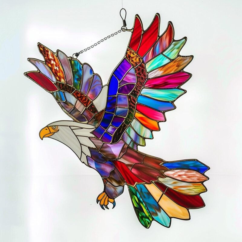 Digital Download  Eagle V02,Stained Glass Pattern,Modern Suncatcher,Diy Stained Glass,Easy art Hobby License Beginner to Intermediate