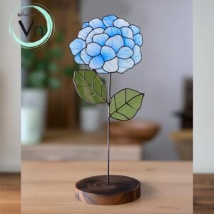 Digital Download Hydrangea Flower T01 Stained Glass Pattern, Modern Suncatcher, Diy Stained Glass