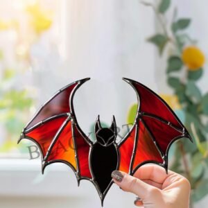 Digital Download Suncatcher Halloween Bat  T01, Wall hanging window