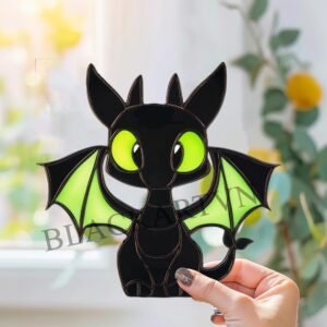 Digital Download Dragon Stained Glass Pattern T05 Stained Glass Pattern, Modern Suncatcher, Diy Stained Glass