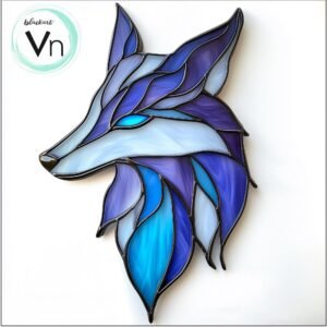 Digital Download Fantasy Fox Pattern T02 , Modern Suncatcher, Diy Stained Glass,Window Hanging Decor.