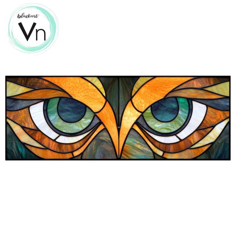 Digital Download  Owl Eyes Stained Glass Pattern T02, Modern Suncatcher Diy Easy art Hobby License Beginner to Intermediate stain glass - Image 4