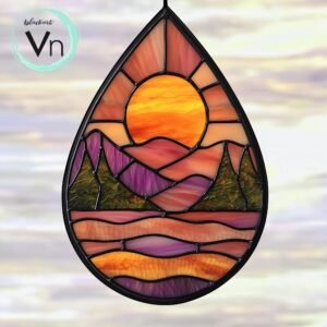 Digital Download Teadrop guild T03 stained glass pattern, Stained Glass Patterns,  DIY Stained Glass, Stained Glass Flowers,