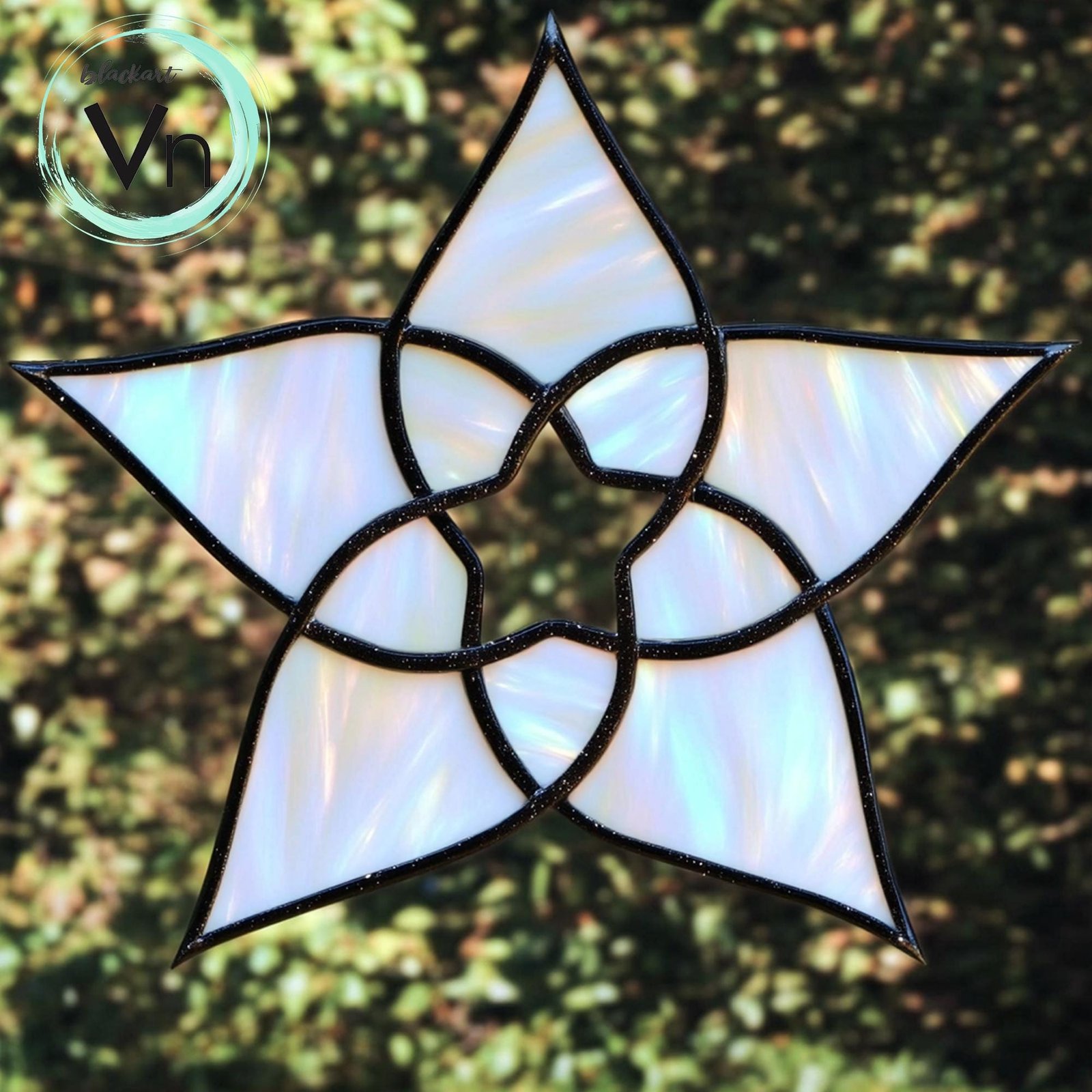 Digital Download Interfaith Tree Topper, Stained Glass Star of David T01, Modern Suncatcher, Diy Stained Glass - Image 2