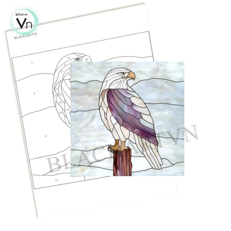 Digital Download Bald Eagle N03, Stained Glass Pattern,Modern Suncatcher,Diy Stained Glass,Easy art Hobby License Beginner to Intermediate - Image 4