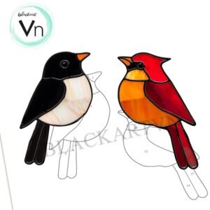 Digital Download  Pattern- Songbirds  T01 Stained Glass Pattern, Modern Suncatcher, Diy Stained Glass| Beginner,sample for newbie