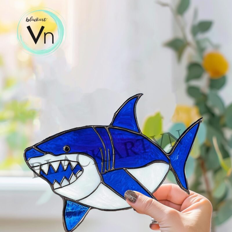 Digital Download FAT SHARK T01,Stained Glass Pattern,Modern Suncatcher,Diy Stained Glass,Easy art Hobby License Beginner to Intermediate - Image 2