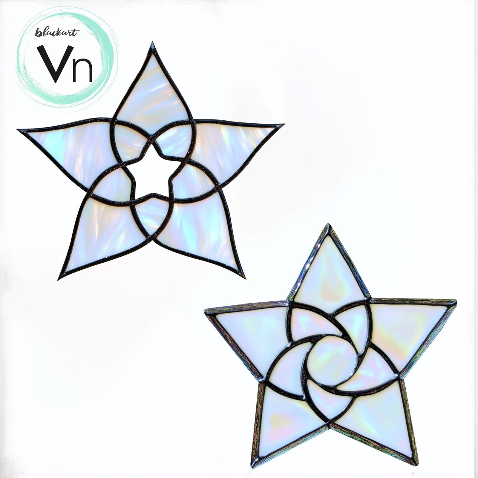 Digital Download Interfaith Tree Topper, Stained Glass Star of David T01, Modern Suncatcher, Diy Stained Glass - Image 6