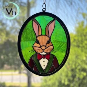 Digital Download Mr. Rabbit Stained Glass Pattern   Stained Glass  , Modern Suncatcher, Diy Stained Glass