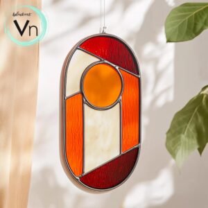 Digital Download abstract sun catcher glass T01, Modern Suncatcher, Diy Stained Glass,Window Hanging Decor