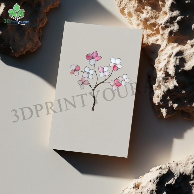 Digital Download Stained Glass Cherry blossoms Pattern | Festive Suncatcher Design | Hobby License Download - Image 3