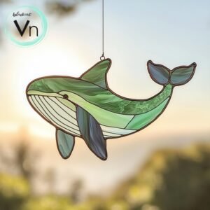 Digital Download whale T05 ,Stained Glass Pattern,Modern Suncatcher,Diy Stained Glass,Easy art Hobby License Beginner to Intermediate