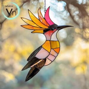 Digital Download Eurasian hoopoe T01,Stained Glass Pattern,Modern Suncatcher,