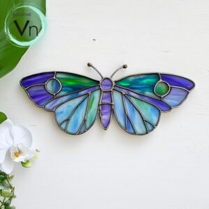 Digital Download Wall Moth  Stained Glass Pattern, Butterfly, Modern Suncatcher, Diy Stained Glass