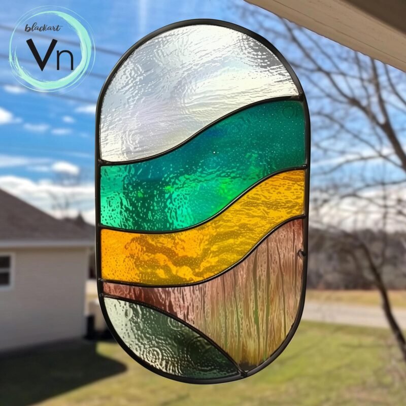 Digital Download Modern stained glass hanging, Mini Stained Glass Panels, Stained Glass Patterns, Digital Downloads, Easy Patterns T01