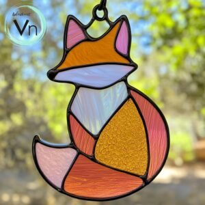 Digital Download Fox T05 , Modern Suncatcher, Diy Stained Glass,Window Hanging Decor.