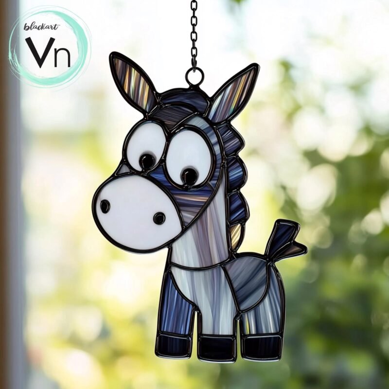 Digital Download  PATTERNS  Donkey  T01 Stained glass